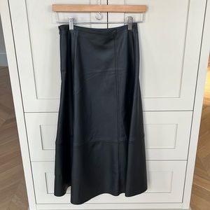 H&M Faux leather Midi Skirt US 2